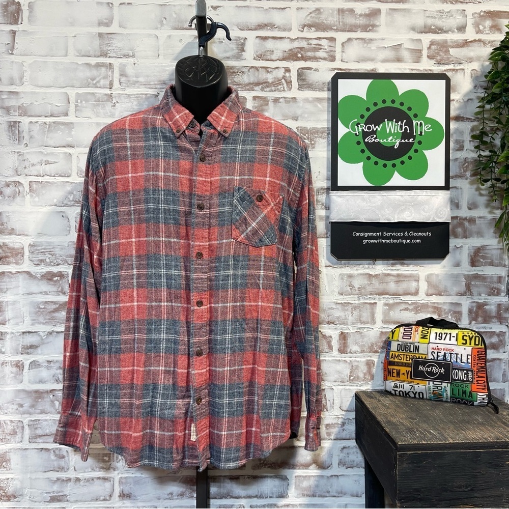 Weatherproof brand Plaid Men's Shirt in Red and Gray large